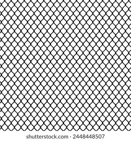 Wired Metal Fence Mesh Vector 01. Pattern Texture Of Steel Wire Grid Isolated On White Transparent Background. 3d Aluminum Grate For Jail Cage. Safety Barrier.