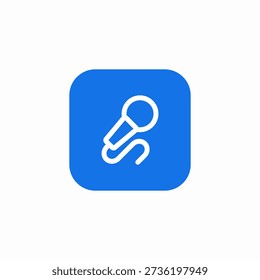 wired microphone icon sign vector