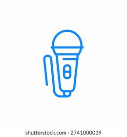 wired microphone icon sign vector