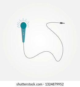 Wired microphone Icons design