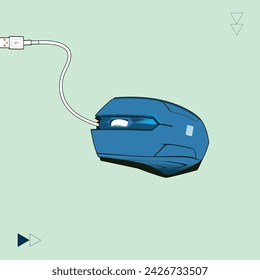 Wired mouse vector design EPS.