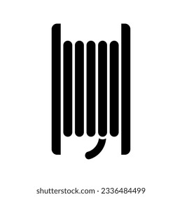Wired power cable roll icon on trendy design