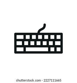 USB-Computertastatur einzeln Symbol, PC-Tastatur, Vektorsymbol mit bearbeitbarem Schlaganfall