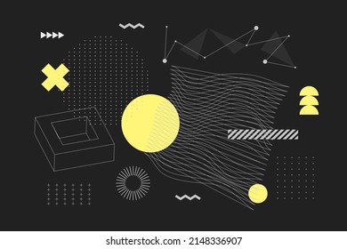 Wireframe abstract background. Wireframe science backdrop. Futuristic visualization design. Scientific wallpaper. Corporate dynamic digital template. Website header, flyer layout. Vector illustration.