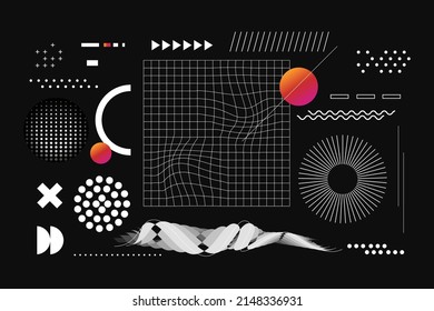 Wireframe abstract background. Wireframe science backdrop. Futuristic visualization design. Scientific wallpaper. Corporate dynamic digital template. Website header, flyer layout. Vector illustration.