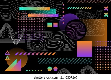 Wireframe abstract background. Wireframe science backdrop. Futuristic visualization design. Scientific wallpaper. Corporate dynamic digital template. Website header, flyer layout. Vector illustration.