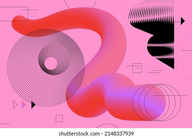 Wireframe abstract background. Wireframe science backdrop. Futuristic visualization design. Scientific wallpaper. Corporate dynamic digital template. Website header, flyer layout. Vector illustration.
