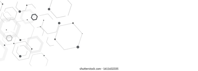 Wireframe abstract polygonal element with lines and dots