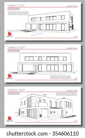 Wireframe blueprint drawing of 3D building. Vector architectural template background. Architectural drawing. Architectural theme.
