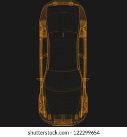 Wireframe Car Top