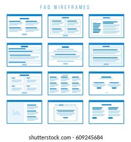 Wireframe components to build your own website mockup. You can combine them to create some unique prototypes and to build your first draft of your website design.