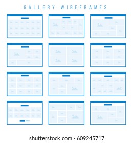 Wireframe components to build your own website mockup. You can combine them to create some unique prototypes and to build your first draft of your website design.