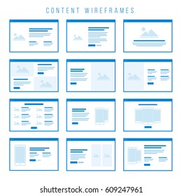 Wireframe Components To Build Your Own Website Mockup. You Can Combine Them To Create Some Unique Prototypes And To Build Your First Draft Of Your Website Design.