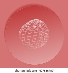 Wire-frame Design Element. Sphere stock vector illustration