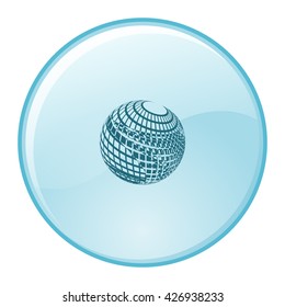 Wire-frame Design Element. Sphere stock vector illustration