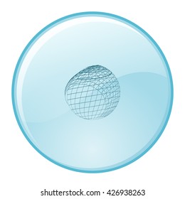 Wire-frame Design Element. Sphere stock vector illustration