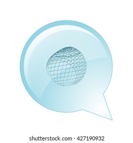 Wire-frame Design Element. Sphere stock vector illustration