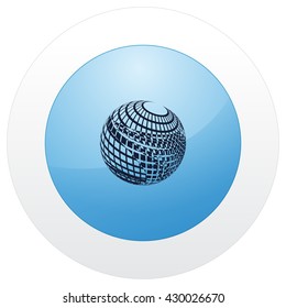 Wire-frame Design Element. Sphere stock vector illustration
