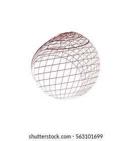 Wire-frame Design Element. Sphere stock vector illustration