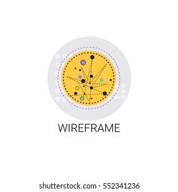 Wireframe Design Geometric Line Figure Icon Vector Illustration