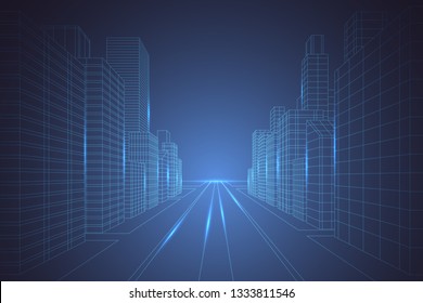 Wireframe Digital City