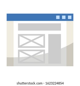 wireframe flat isolated vector icon