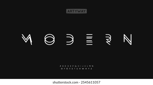 Alfabeto geométrico de alambre, letras superpuestas angulares, fuente moderna en capas. Abstractas tipografía futurista para el logotipo de marca con estilo, monograma vanguardista decorativo, titular moderno escaso. Vector typeset.