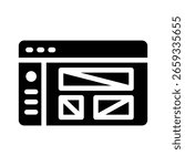 wireframe glyph icon illustration vector graphic. Simple element illustration vector graphic, suitable for app, websites, and presentations isolated on white background