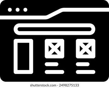 Vector de ilustración de icono de glifo de alambre