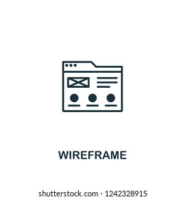 Wireframe icon. Premium style design from design ui and ux collection. Pixel perfect wireframe icon for web design, apps, software, printing usage.