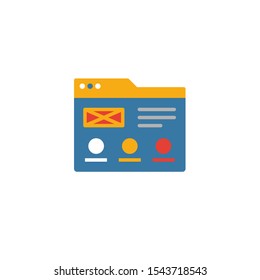 Wireframe icon. Simple flat element from design ui and ux collection. Creative wireframe icon for templates, software and apps.