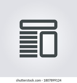 Wireframe Icon. wireframe symbol isolated on Gradient background. Vector Illustration