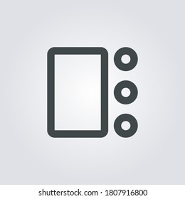 Icono de marco alámbrico. símbolo de trama aislado en fondo degradado. Ilustración vectorial