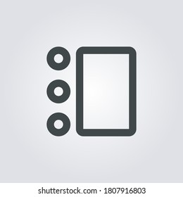 Icono de marco alámbrico. símbolo de trama aislado en fondo degradado. Ilustración vectorial