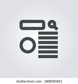 Icono de marco alámbrico. símbolo de trama aislado en fondo degradado. Ilustración vectorial