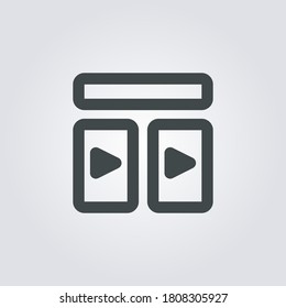 Wireframe Icon. wireframe symbol isolated on Gradient background. Vector Illustration