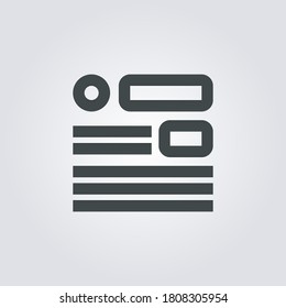 Wireframe Icon. wireframe symbol isolated on Gradient background. Vector Illustration