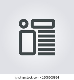 Wireframe Icon. wireframe symbol isolated on Gradient background. Vector Illustration