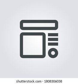 Wireframe Icon. wireframe symbol isolated on Gradient background. Vector Illustration