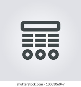 Wireframe Icon. wireframe symbol isolated on Gradient background. Vector Illustration