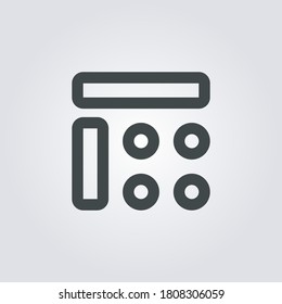 Icono de marco alámbrico. símbolo de trama aislado en fondo degradado. Ilustración vectorial