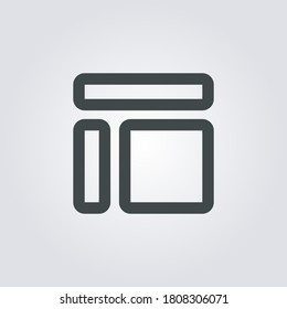 Wireframe Icon. wireframe symbol isolated on Gradient background. Vector Illustration