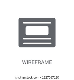 Wireframe icon. Trendy Wireframe logo concept on white background from Technology collection. Suitable for use on web apps, mobile apps and print media.