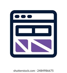 wireframe icon. vector dual tone icon for your website, mobile, presentation, and logo design.