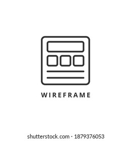 wireframe icon vector illustration. wireframe icon outline design.