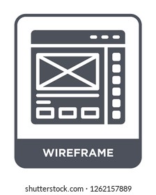 wireframe icon vector on white background, wireframe trendy filled icons from Technology collection, wireframe simple element illustration