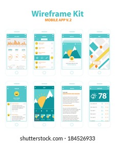 Wireframe Kit Mobile App V.2