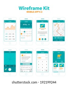 Wireframe Kit Mobile App V.3