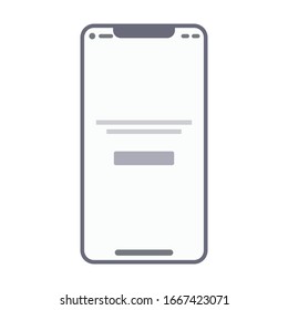 Kit de modelo de alambre en la pantalla del teléfono inteligente. Símbolo de aplicación de medios sociales moderno, simple, vector, icono para el diseño de sitios web, aplicación móvil, ui. Ilustración vectorial