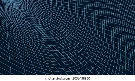 Wireframe landscape background. Digital landscape for presentations. Cyberspace grid. Vector illustration.